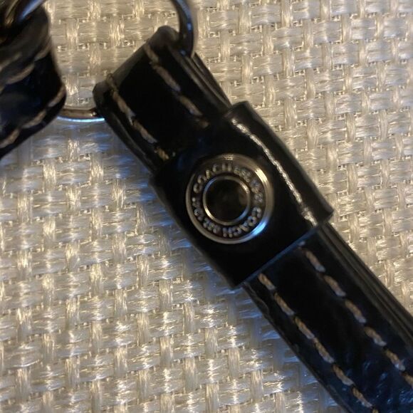 Coach Tartan plaid  tote bag logo glitter leather and canvas designer - Picture 3 of 16